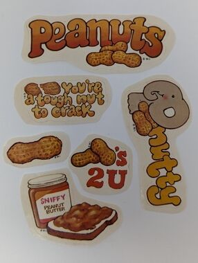 Celebrity Mark 1 Stickers Peanuts Vintage 1980s